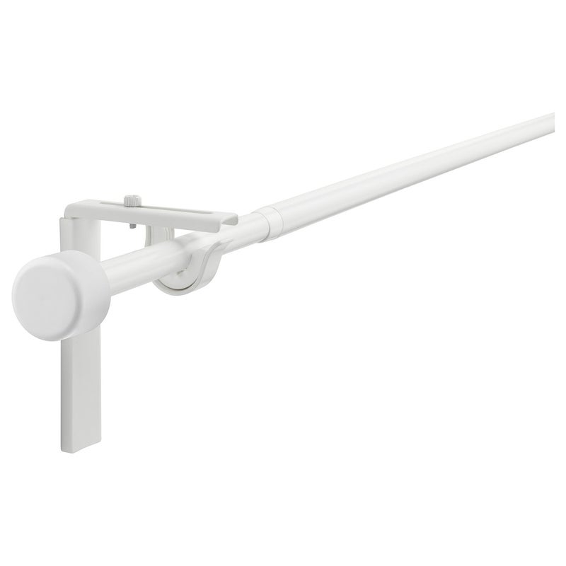Baitique Extendable Curtain Rod Set with Brackets and Finials, White, 70-120 cm - Image 1