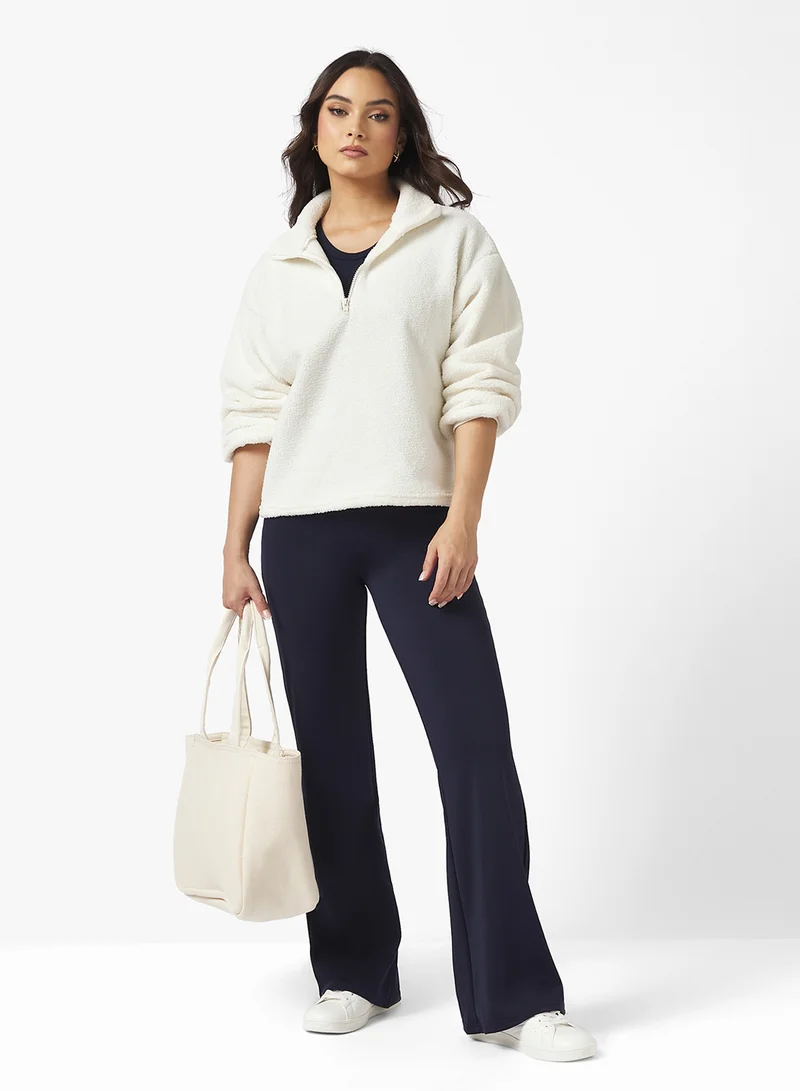 Ginger Basics Cozy Zip Up Borg Jumper