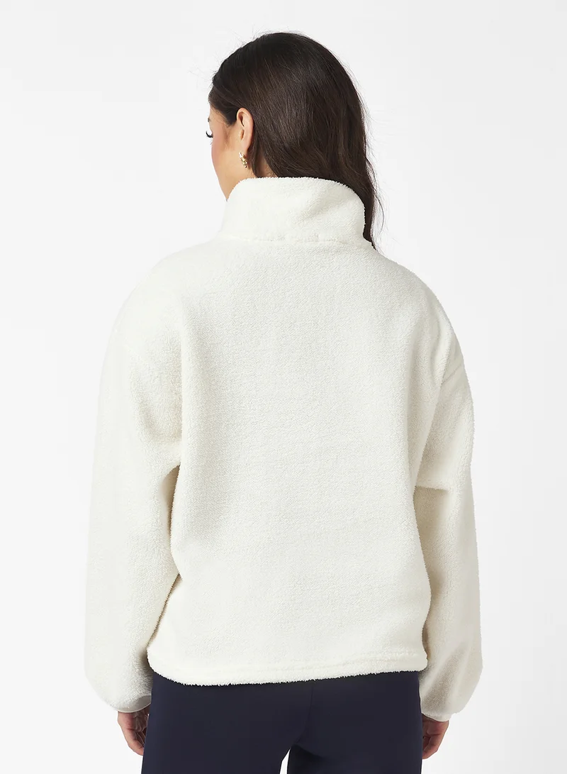 Ginger Basics Cozy Zip Up Borg Jumper