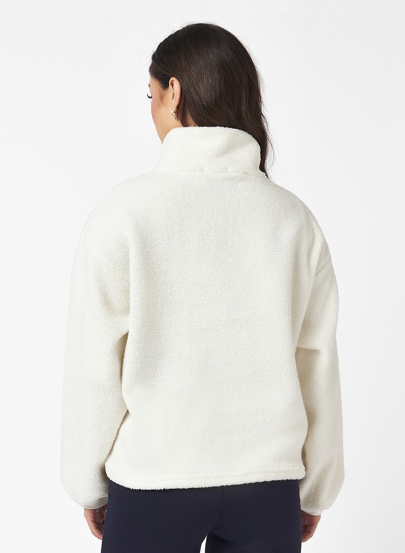 Ginger Basics Cozy Zip Up Borg Jumper - Image 2
