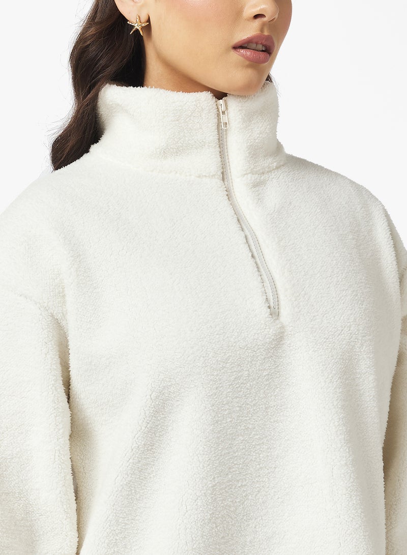 Ginger Basics Cozy Zip Up Borg Jumper - Image 3
