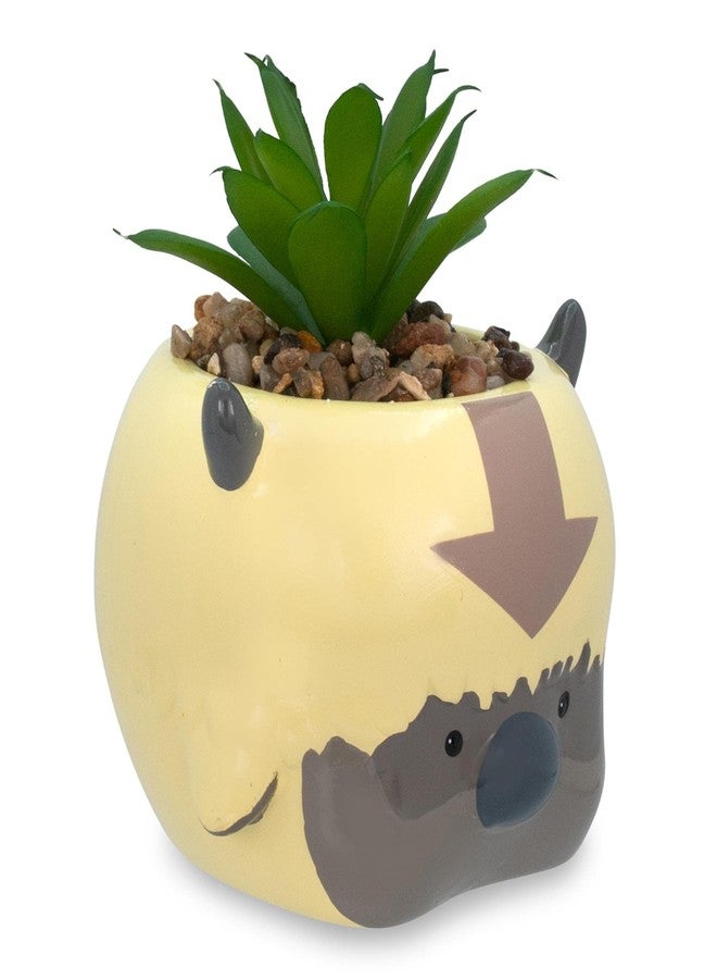 Silver Buffalo Avatar: The Last Airbender Appa 6-Inch Ceramic Planter with Artificial Succulent | Small Flower Pot, Faux Indoor Plant for Desk Shelf, Trinket Tray | Cute Home Decor, Anime Gifts and Collectibles - Image 2