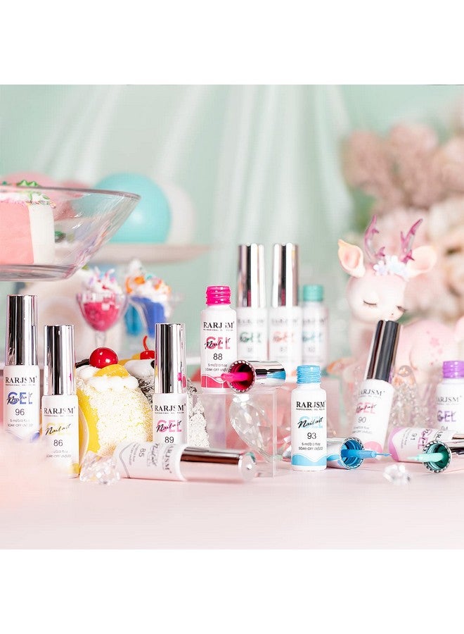 RARJSM Gel Liner Nail Art Polish Set12 Colors Candy Pastel Painting Gel Spring Summer Line Art Gel Built In Thin Skinny Nail Art Brush Soak Off Curing Needed 5Ml For Home Salon Nail Design - Image 3