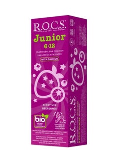 R.O.C.S Fluoride-Free Toothpaste Junior Berry Mix  74 Grams  - Image 3