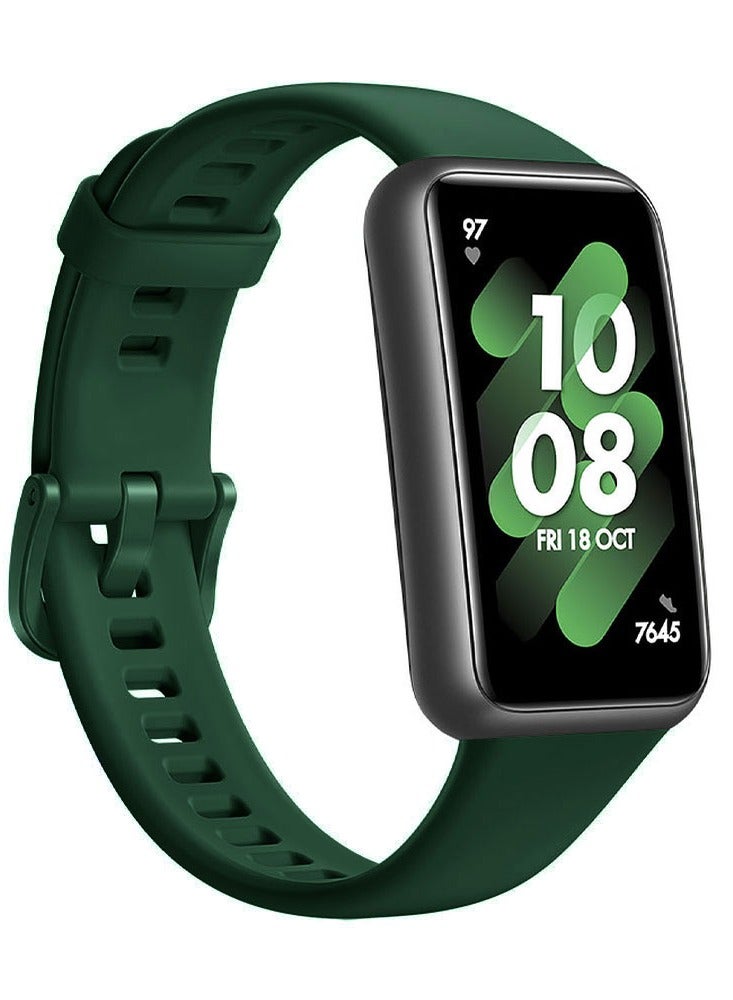 CATANES Huawei Band 7 Watch Band for Men Women Sport Watch Strap Lightweight Silicone Replacement Band Green - Image 2