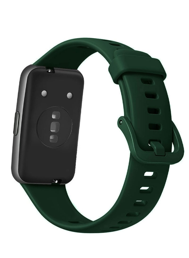 CATANES Huawei Band 7 Watch Band for Men Women Sport Watch Strap Lightweight Silicone Replacement Band Green - Image 1