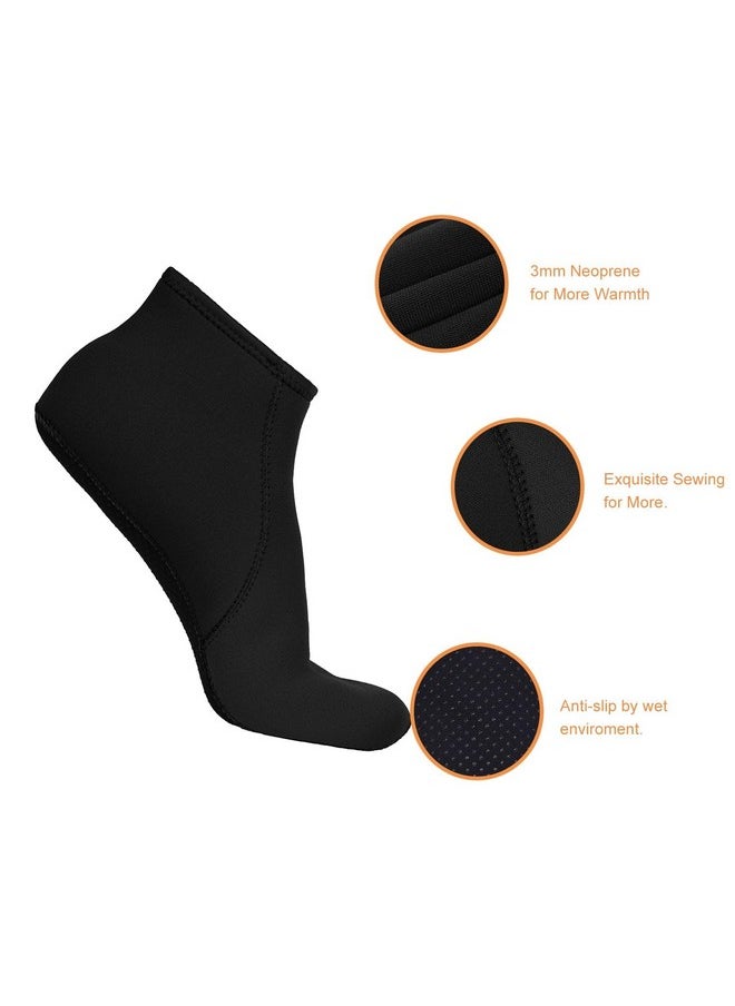 FitsT4 Sports FitsT4 Sports Neoprene Water Socks 3mm Snorkel Fin Anti-Slip Sock Swim Men Women Dive Wetsuit Booties Perfect for Scuba Surfing Kayaking Beach Volleyball Soccer  - Image 3
