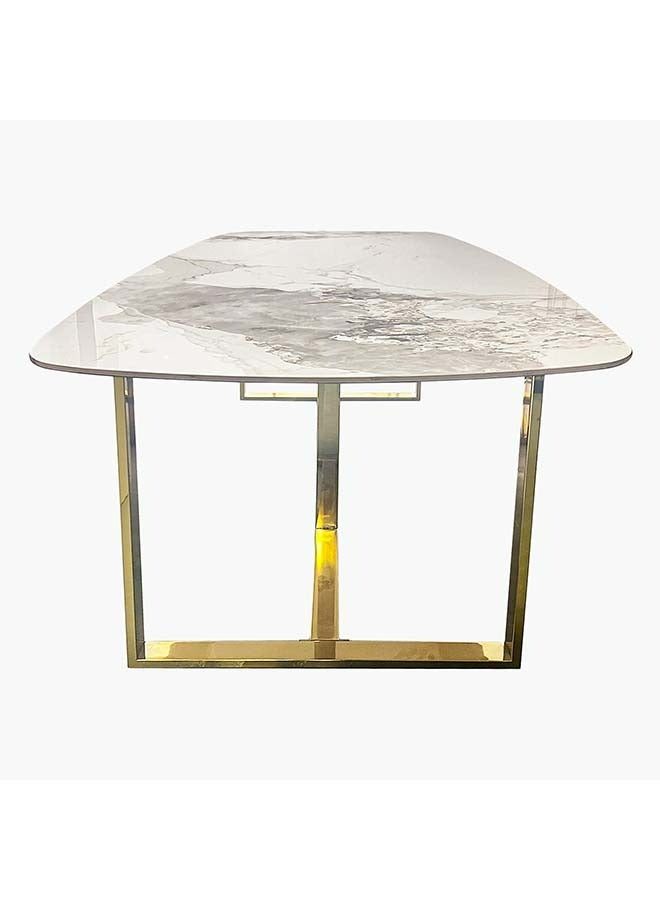 هوم بوكس طقم سفرة بسطح من الحجر الملبد 9 قطع و8 مقاعد من بيرل 110 × 75 × 238 سم - Image 3