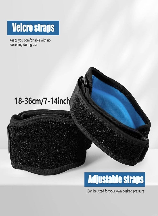 SPLASHGRIP Elbow Brace 2 Pack Men Women Golfers Tennis Pain Relief for Tendonitis Adjustable Elbow Strap with Compression Pad Black - Image 2
