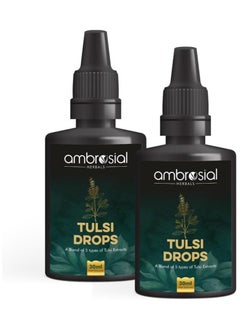 Tulsi Drops Concentrated Extract Of 5 Tulsi 30Ml- Pack Of 2-30Ml X2