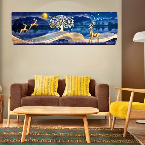 Da Anushi Printed Split Ac Cover Indoor Unit For 1.5 Ton Capacity AC, Inner Unit Ac Cover, All Weather Cover/Attractive Digital Prints/Dustproof/Silken water-resistant Split Ac Cover (Gold Deer) - Image 2