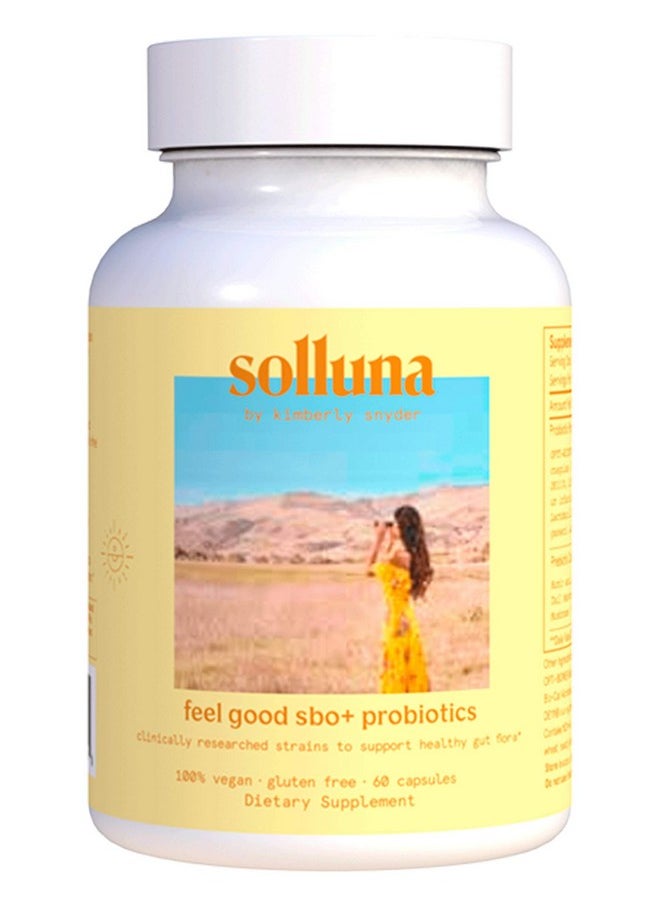 Solluna by Kimberly Snyder - Feel Good Sbo Probiotics Soil Based Organisms (Sbos) With Prebiotics And Postbiotics Humic Acid Shilajit Chaga & Turkey Tail Mushroom - Image 1