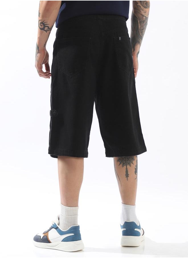 Hubberholme Men Cotton Washed Loose Fit Cargo Shorts  - Image 5