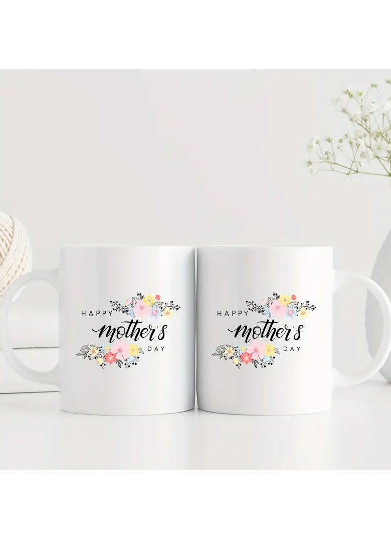 راين مجموعة واحدة، أكواب قهوة لعيد الأم السعيد، كوب سيراميك سعة 11 أونصة، كوب مبتكر بتصميم INS، أدوات شرب صيفية وشتوية، هدايا للأم من الابن إلى الابنة، أفضل هدايا للأمهات في العالم، هدايا لعيد الأم، هدايا لأعياد الميلاد، هدايا للعطلات، هدايا لحفلات العائلة - Image 4