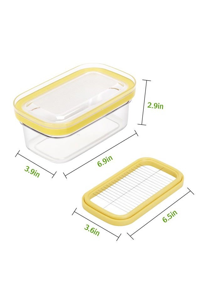 ShineMe Butter Slicer Cutter, Airtight Plastic Butter Dish with Lid, Butter Stick Container with 2pack Forks (280g) - Image 2