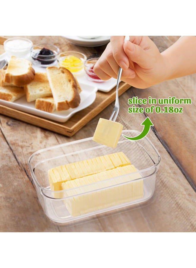 ShineMe Butter Slicer Cutter, Airtight Plastic Butter Dish with Lid, Butter Stick Container with 2pack Forks (280g) - Image 4