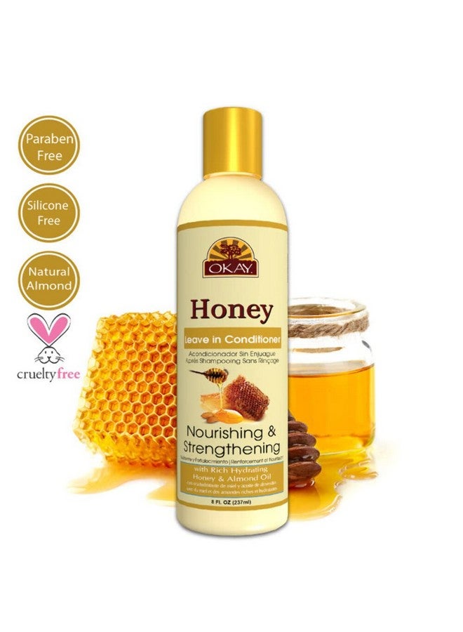OKAY ; Honey Leavein Deep Conditioner ; For All Hair Types & Textures ; Hydrate Smooth & Strengthen ; With Shea Butter Almond & Avocado ; Free Of Parabens Silicones Sulfates ; 8 Oz - Image 5