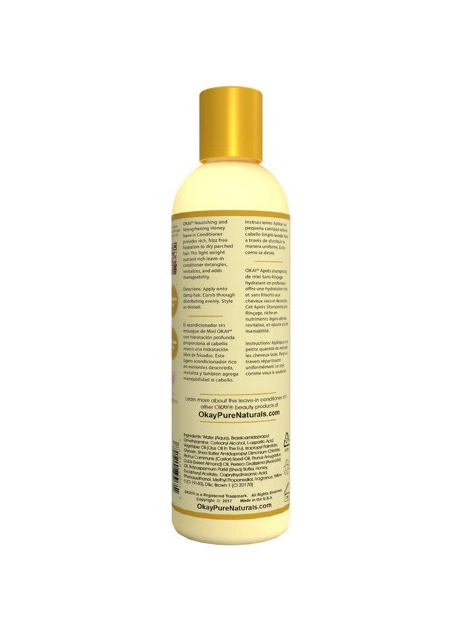 OKAY ; Honey Leavein Deep Conditioner ; For All Hair Types & Textures ; Hydrate Smooth & Strengthen ; With Shea Butter Almond & Avocado ; Free Of Parabens Silicones Sulfates ; 8 Oz - Image 4