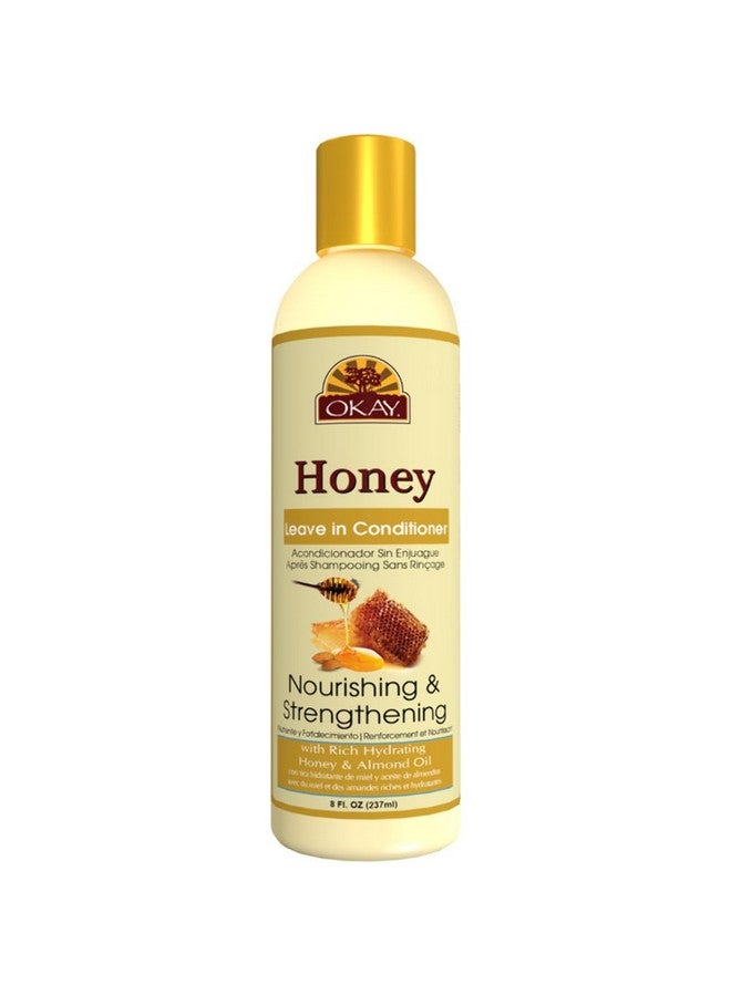 OKAY ; Honey Leavein Deep Conditioner ; For All Hair Types & Textures ; Hydrate Smooth & Strengthen ; With Shea Butter Almond & Avocado ; Free Of Parabens Silicones Sulfates ; 8 Oz - Image 2