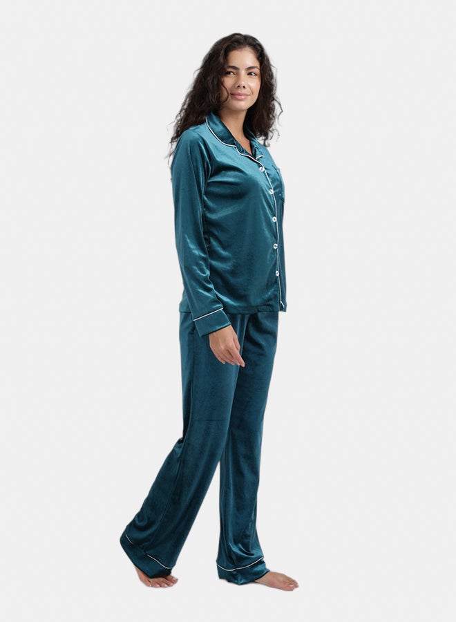 Carina Classic Velvet Pyjama Set - Image 2
