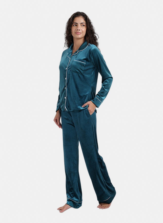 Carina Classic Velvet Pyjama Set - Image 3