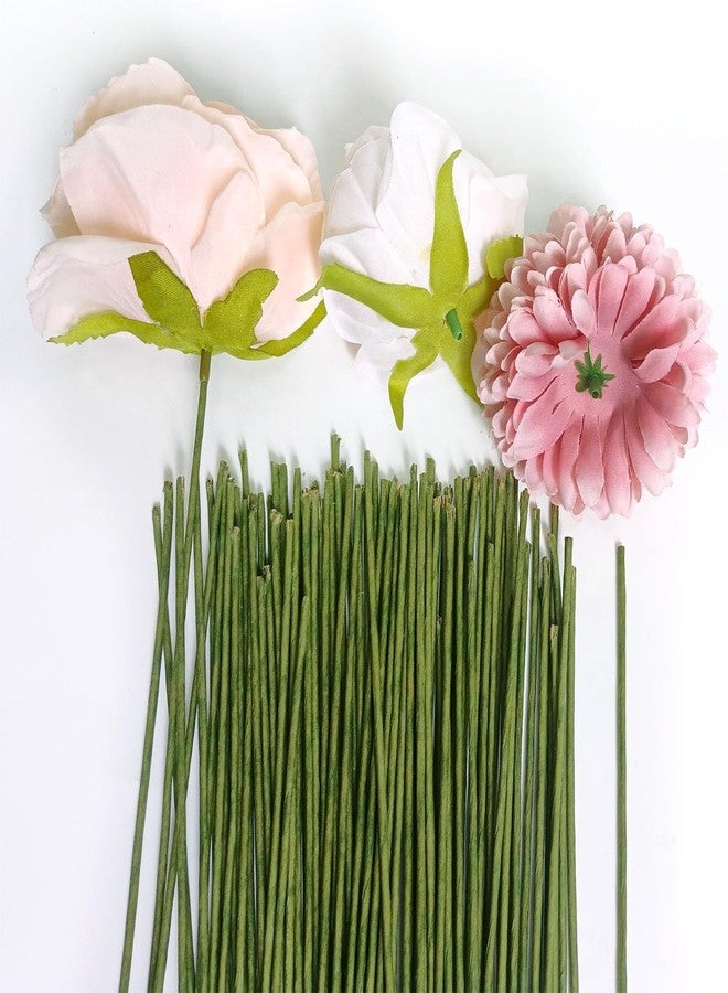 OrgMemory Floral Stem Wire, 100 Pcs, 2 Gauge, 10 Inch, Flower Stems, Artificial Green Crafts Wire Wreath Making Supplies for Flower DIY - Image 2