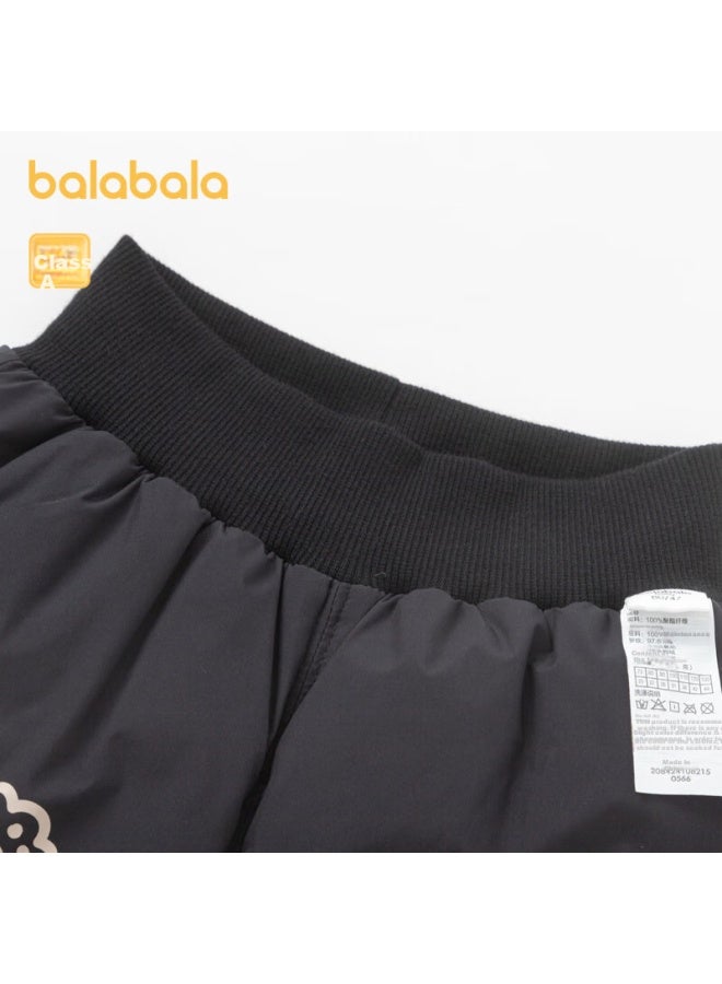 Balabala Baby Down Pants, Children's Long Trousers For Boys And Girls, Winter Wear New Style, Thickened Warm Joggers, Cute And Trendy - Image 3
