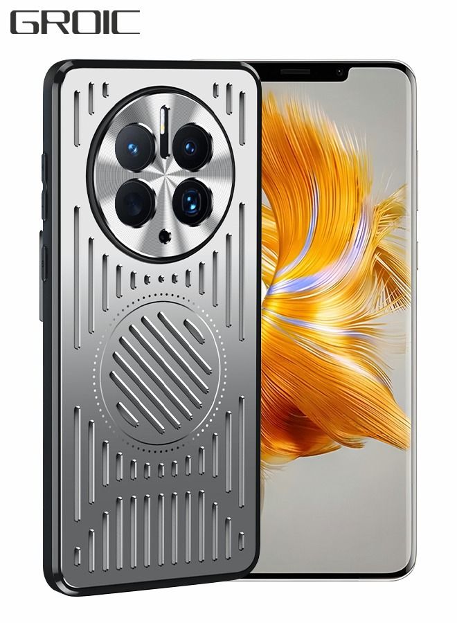 GROIC Compatible with Huawei Mate 50 Pro 6.74'' Ultra Thin Hollow Design Case,Cooling Heat Dissipation Ventilation Channels Lens Protector Cover,Metal Protective Shockproof Phone Shell - Image 1