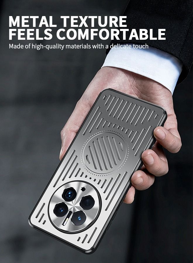 GROIC Compatible with Huawei Mate 50 Pro 6.74'' Ultra Thin Hollow Design Case,Cooling Heat Dissipation Ventilation Channels Lens Protector Cover,Metal Protective Shockproof Phone Shell - Image 4