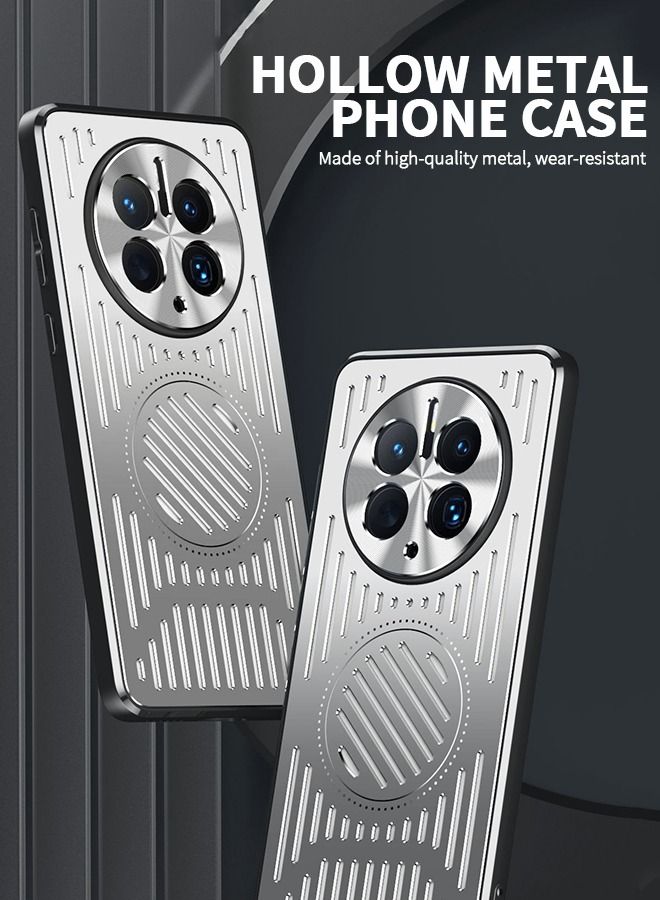 GROIC Compatible with Huawei Mate 50 Pro 6.74'' Ultra Thin Hollow Design Case,Cooling Heat Dissipation Ventilation Channels Lens Protector Cover,Metal Protective Shockproof Phone Shell - Image 2