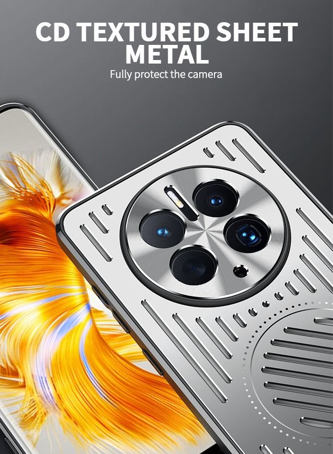 GROIC Compatible with Huawei Mate 50 Pro 6.74'' Ultra Thin Hollow Design Case,Cooling Heat Dissipation Ventilation Channels Lens Protector Cover,Metal Protective Shockproof Phone Shell - Image 5