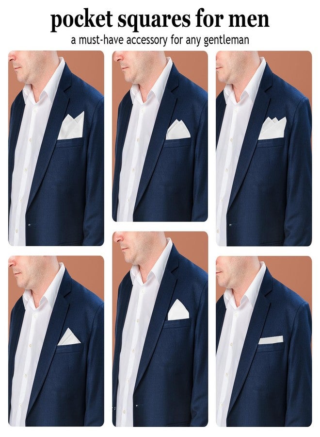 Ymapinc Pocket Squares Holder for Men, Mens Silk White Handkerchief + Black Squares Holder for Men's Suits Jacket Wedding Party Business Meeting Supplies - Image 5