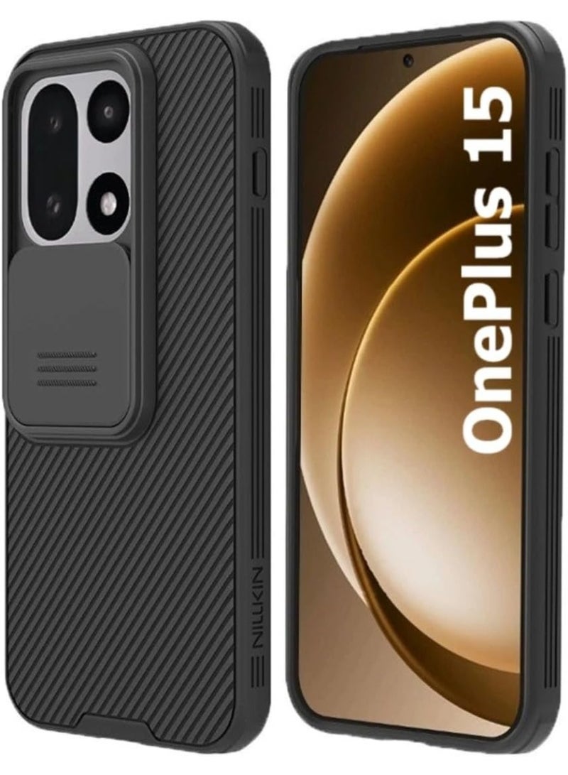 Muzz حافظة لوان بلس 15 كام شيلد برو مع حماية عدسة الكاميرا المنزلقة ظهر مضاد للخدش مع إطار حافة واقي مضاد لبصمات الأصابع غلاف ناعم لمسة رقيقة متوافق مع وان بلس 15 - Image 1