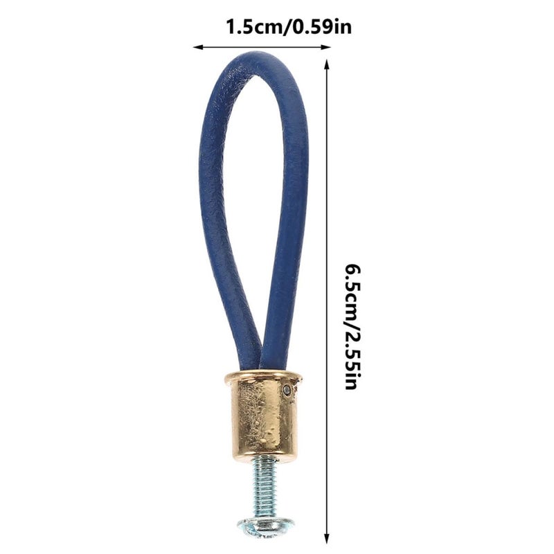 Rustic Navy Blue Gold End Leather Rope Pull Handles For Cabinets Dressers Drawers - Image 3