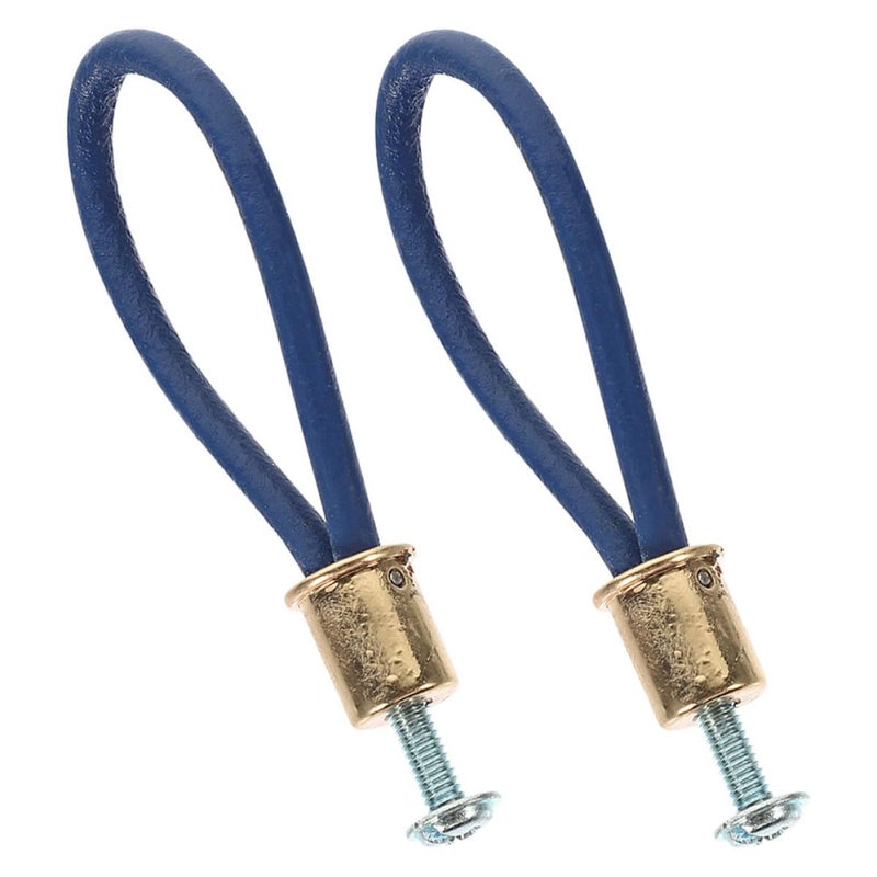 Rustic Navy Blue Gold End Leather Rope Pull Handles For Cabinets Dressers Drawers - Image 2