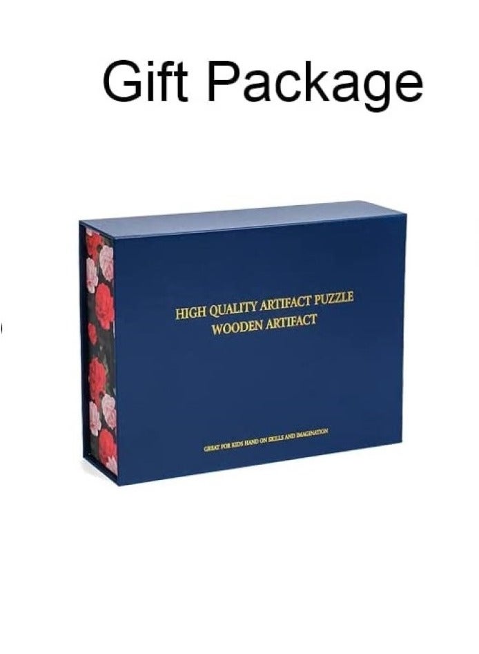 Wooden Jigsaw Puzzles 3D Animals Shaped Best Gift for Adults and Kids DIY Puzzle Piece Colorful Unique Hippo Puzzles - Image 5