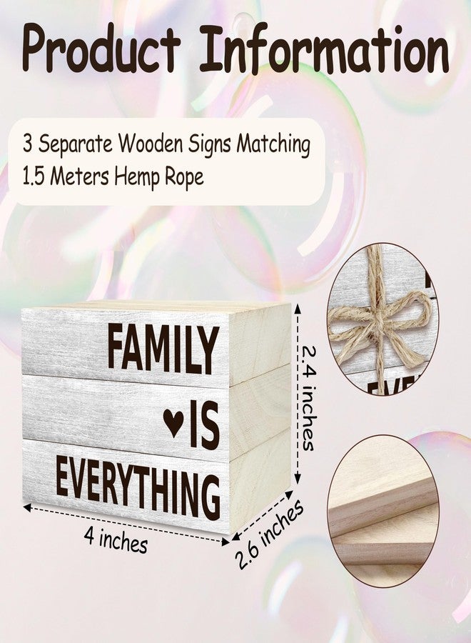 BXVRT Sweet Home Decorative Book Stack for Farmhouse, Rustic Tiered Tray Decor, Family Wooden Book Decor for Living Room Table Shelf, Housewarming Gifts - 30 - Image 2