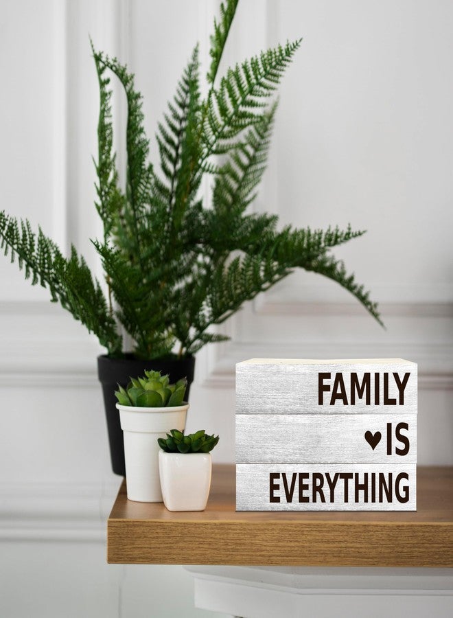 BXVRT Sweet Home Decorative Book Stack for Farmhouse, Rustic Tiered Tray Decor, Family Wooden Book Decor for Living Room Table Shelf, Housewarming Gifts - 30 - Image 3
