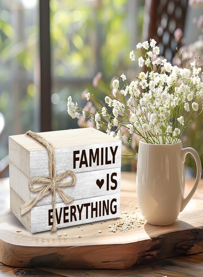 BXVRT Sweet Home Decorative Book Stack for Farmhouse, Rustic Tiered Tray Decor, Family Wooden Book Decor for Living Room Table Shelf, Housewarming Gifts - 30 - Image 5