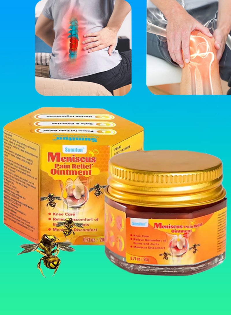 Sumifun Meniscus Pain Relief Ointment Joint Pain Relief Cream Knee Care Bee venom Balm for Joint Care Treatment Gel Cream Bee Venom Pain Relief Cream 20g - Image 1