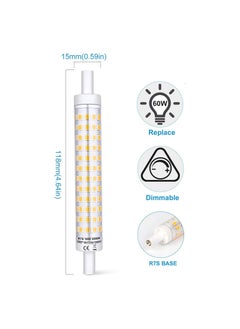 KASTWAVE R7S Dimmable Linear LED Bulb, 118mm Natural White 4000K 1000 Lumen, Double Ended J Type 10W Halogen Replacement Bulb for Floor Lamp, Work Light, Security Light, 2Pcs  - Image 5