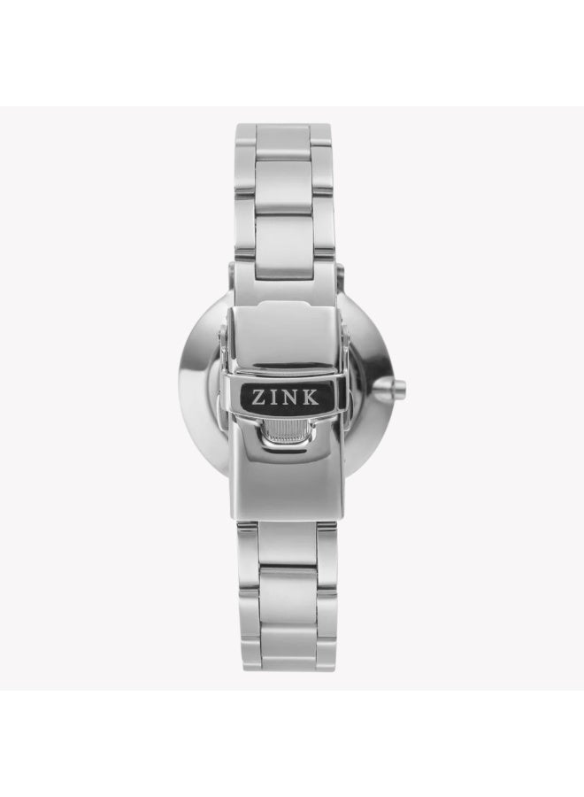زنك ساعة زينك النسائية من الفولاذ المقاوم للصدأ الفضي - ZK129L1SS-16 - Image 4
