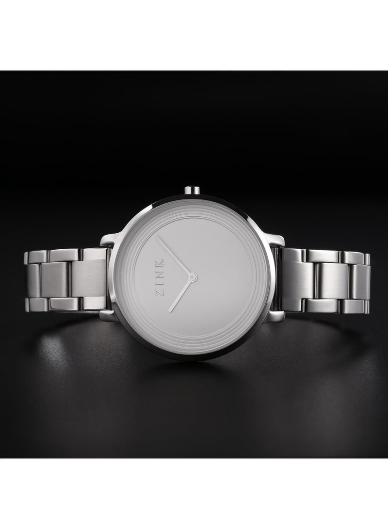 زنك ساعة زينك النسائية من الفولاذ المقاوم للصدأ الفضي - ZK129L1SS-16 - Image 5