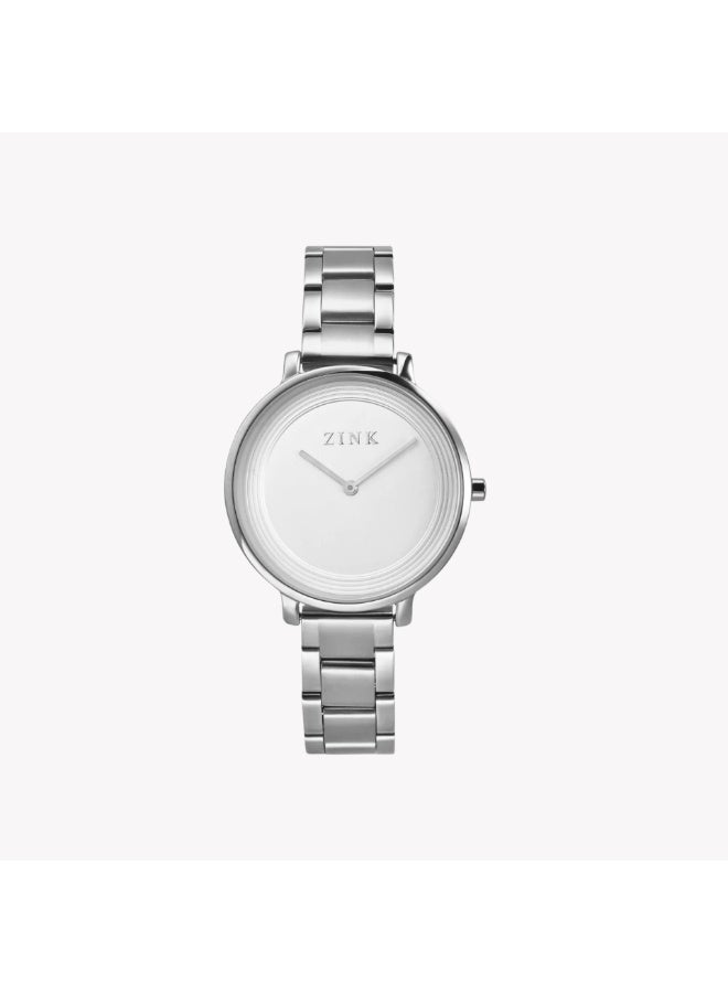 زنك ساعة زينك النسائية من الفولاذ المقاوم للصدأ الفضي - ZK129L1SS-16 - Image 1