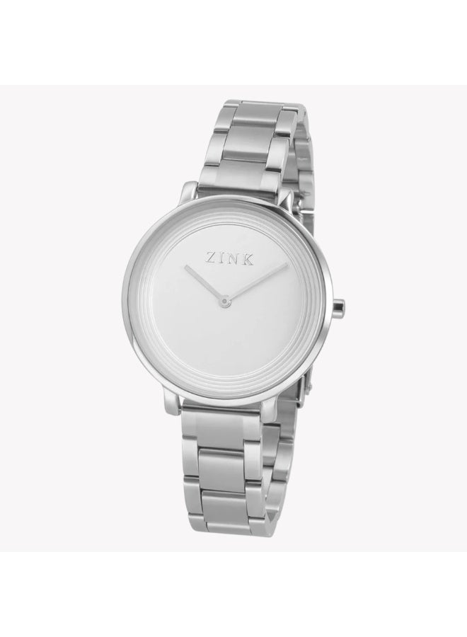زنك ساعة زينك النسائية من الفولاذ المقاوم للصدأ الفضي - ZK129L1SS-16 - Image 3