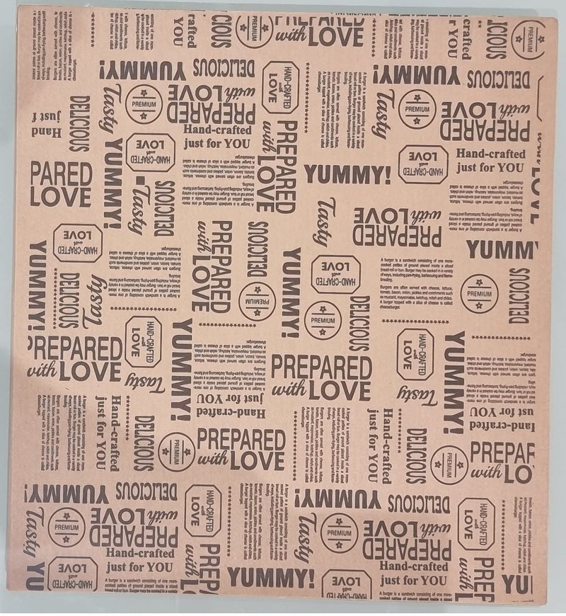 Inditradition Food-Grade Brown Food Wrapping Paper Sheets, Leak-Proof (Pack of 250 Sheets, 11 x 12, Newspaper Print) - Image 1