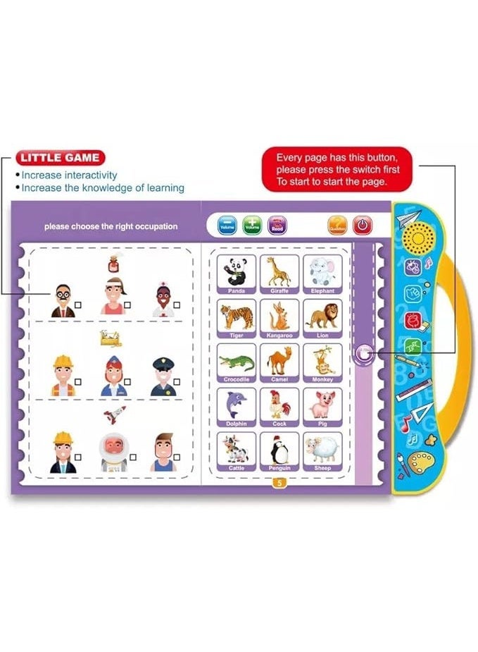 Daddydoo Intelligence eBook for Kids Phonetic Learning Sound Book with Animal Sound Educational Electronic English Reading Study Alphabets Numbers Animals Fruits Musical Rhyme 2 to 5 Years Kids from Daddydoo - Image 3