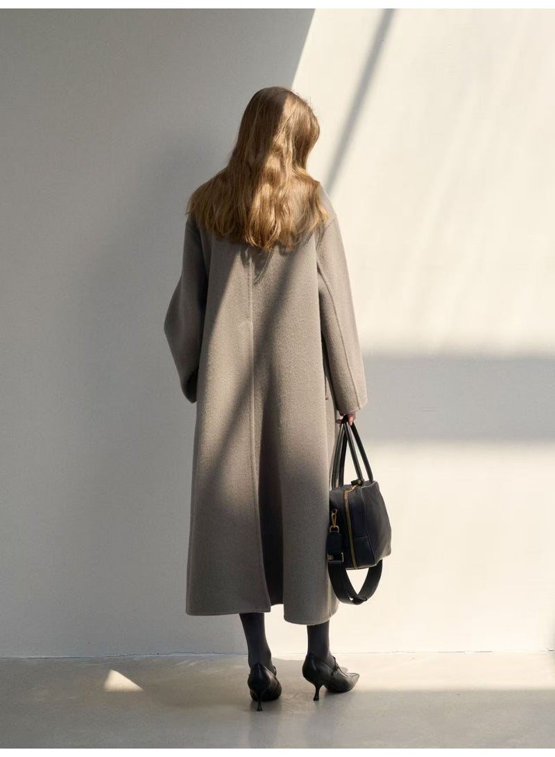 Shawl Scarf Wool Coat - Image 3