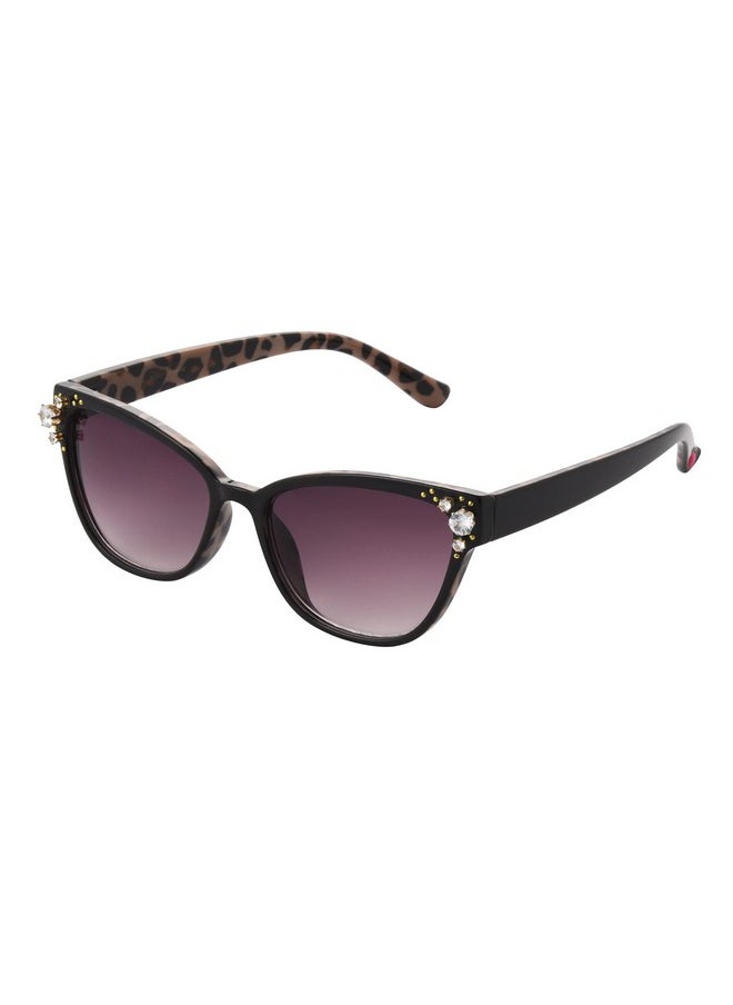 Betsey Johnson - Womens Crystal Queen Sunglasses Sunglasses Black Leopard 53Mm Us - Image 1