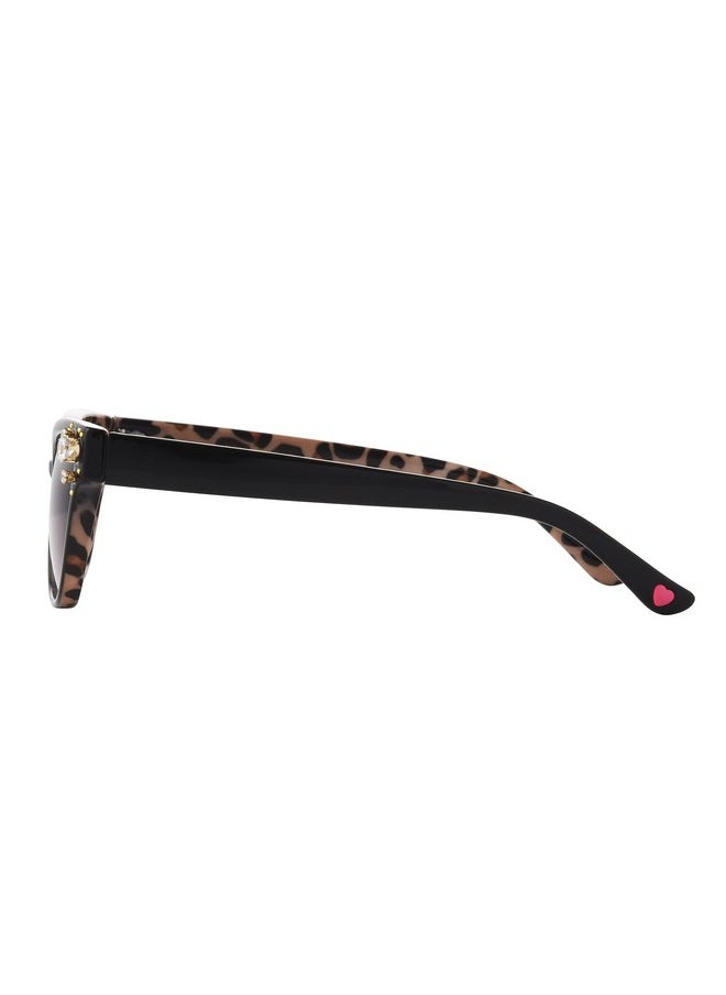 Betsey Johnson - Womens Crystal Queen Sunglasses Sunglasses Black Leopard 53Mm Us - Image 1